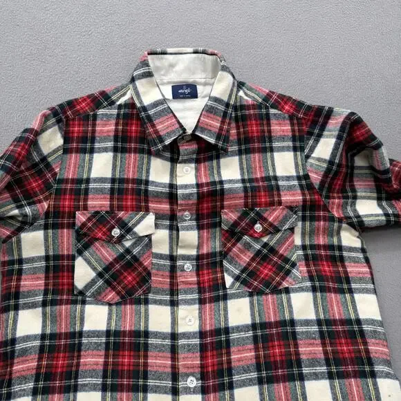 Vintage Wrangler Shirt Jacket Mens XL Red Plaid Quilted Flannel Button Lined - Picture 8 of 11